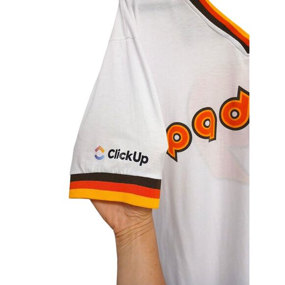 Padres San Diego Baseball Tony Gwynn #19 Jersey T-Shirt Men's XL White Orange - Picture 4 of 14